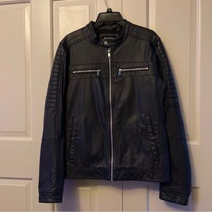 Black Rivet faux leather jacket for men